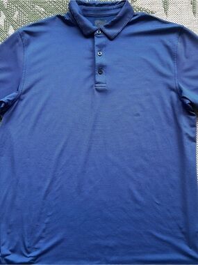 Callaway Men's Blue w/Navy horizontal pin stripe Short-Sleeve Polo
